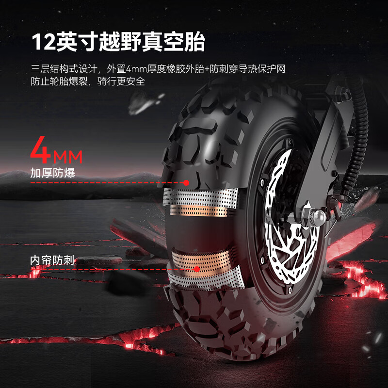 AOVOPRO越野电动滑板车成人折叠电动车便携代步踏板车双驱大动力原地烧胎 G63-越野版/2000W双驱/约100km