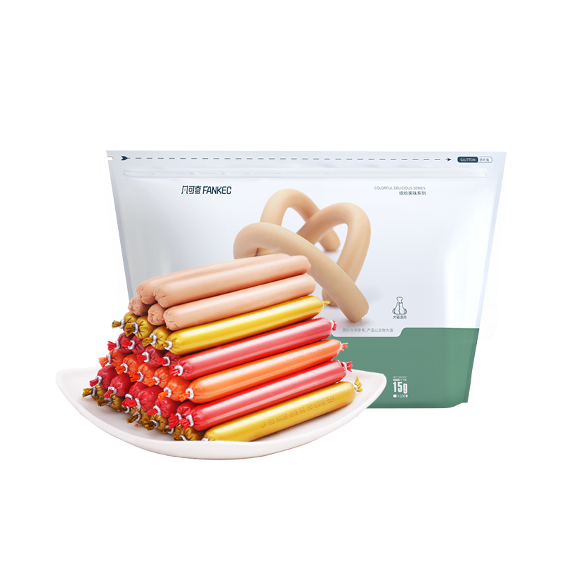 【7仓直发】凡可奇宠物狗狗火腿肠1500g金毛泰迪零食价格走势，用户评价|营养口感两不误|网络狗零食商品历史价格查询