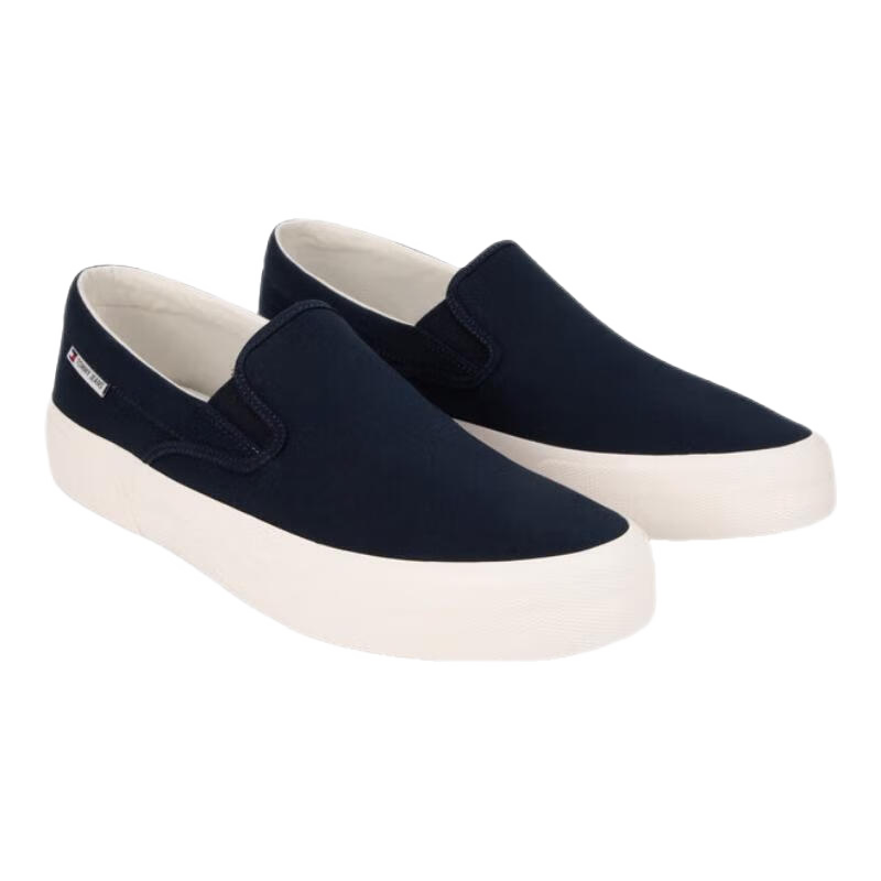 TOMMY JEANS【輕便船鞋】25春夏男裝棉質(zhì)懶人一腳蹬運動鞋休閑鞋帆布鞋 【01366】藏青色C1G 42
