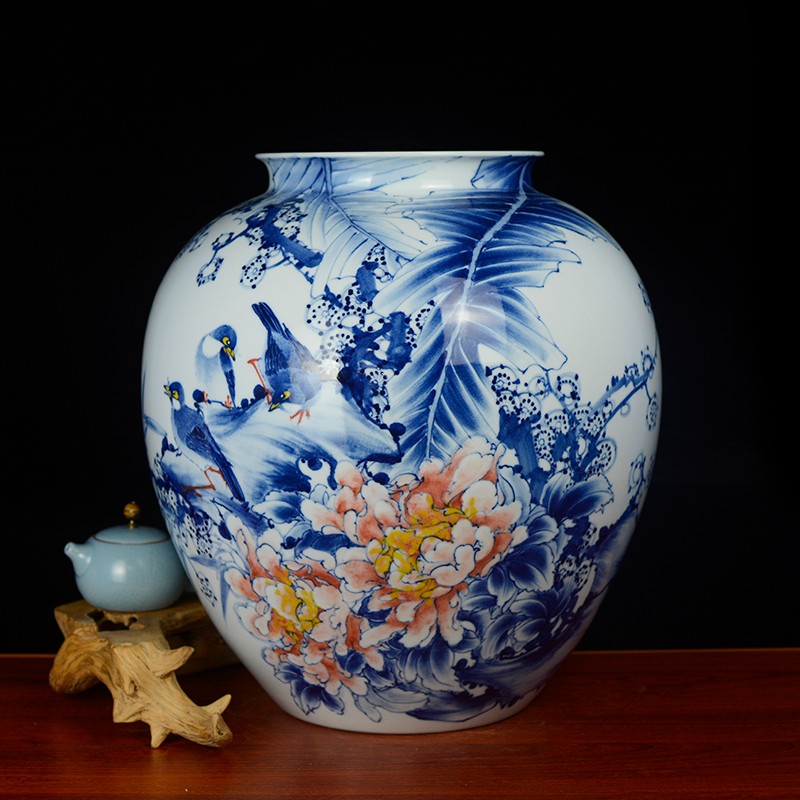 景烨景德镇高档手工手绘大师陶瓷作品工艺品摆件 卧室