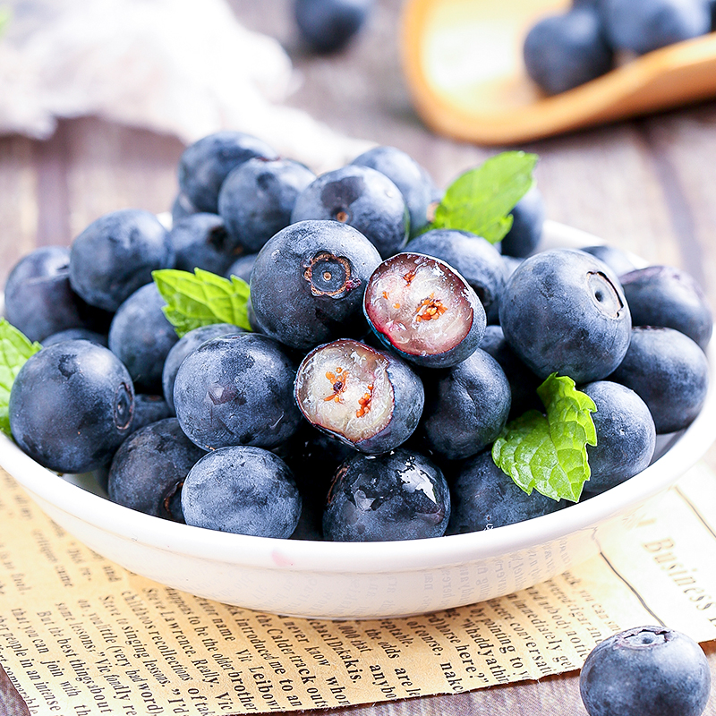 香果颜 新鲜蓝莓 蓝莓大果 新鲜水果 125g/盒 精选2盒装 14mm