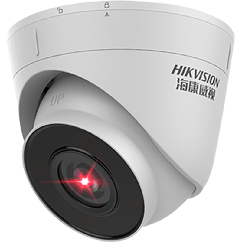 海康威视HIKVISION监控摄像头400万2K高清POE网线供电红外夜视可拾音插卡存储学校室内半球T14H-IFA 4MM100024876696