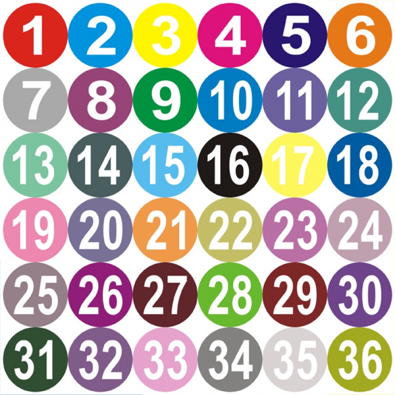 数字贴纸编号 不干胶数字贴防水贴纸号码贴编号贴字母贴尺码标签 112