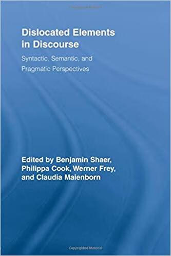 预订 dislocated elements in discourse: syntactic, semantic, and