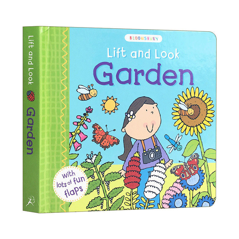 英文原版 lift and look garden 幼儿科普翻翻纸板书 花园 英文版