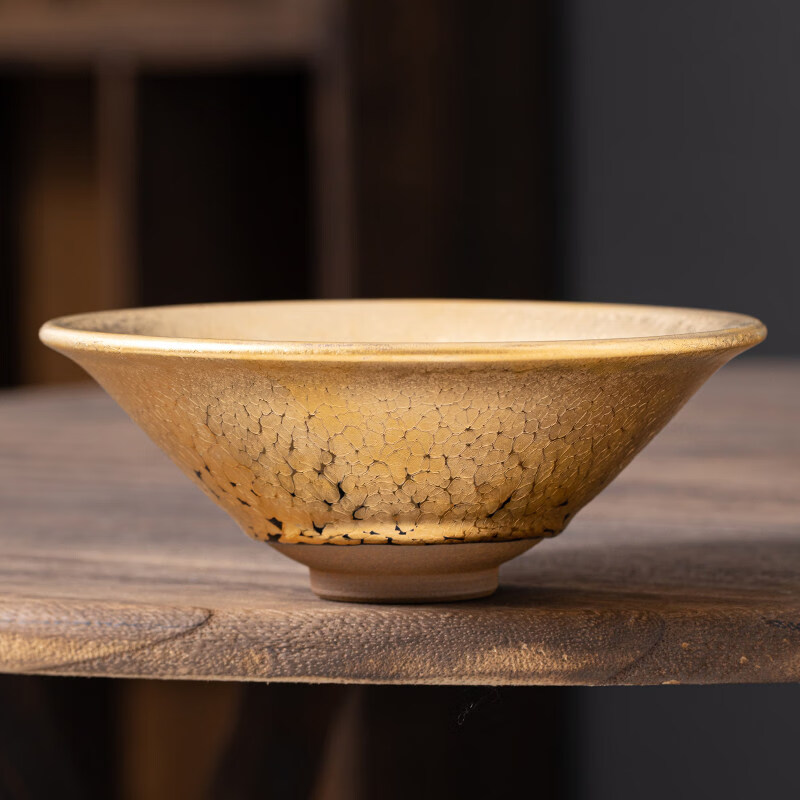 仙袋 茶碗手工单杯专用茶杯礼品主人杯轻奢特大号纯金油滴建盏 宋瑜小