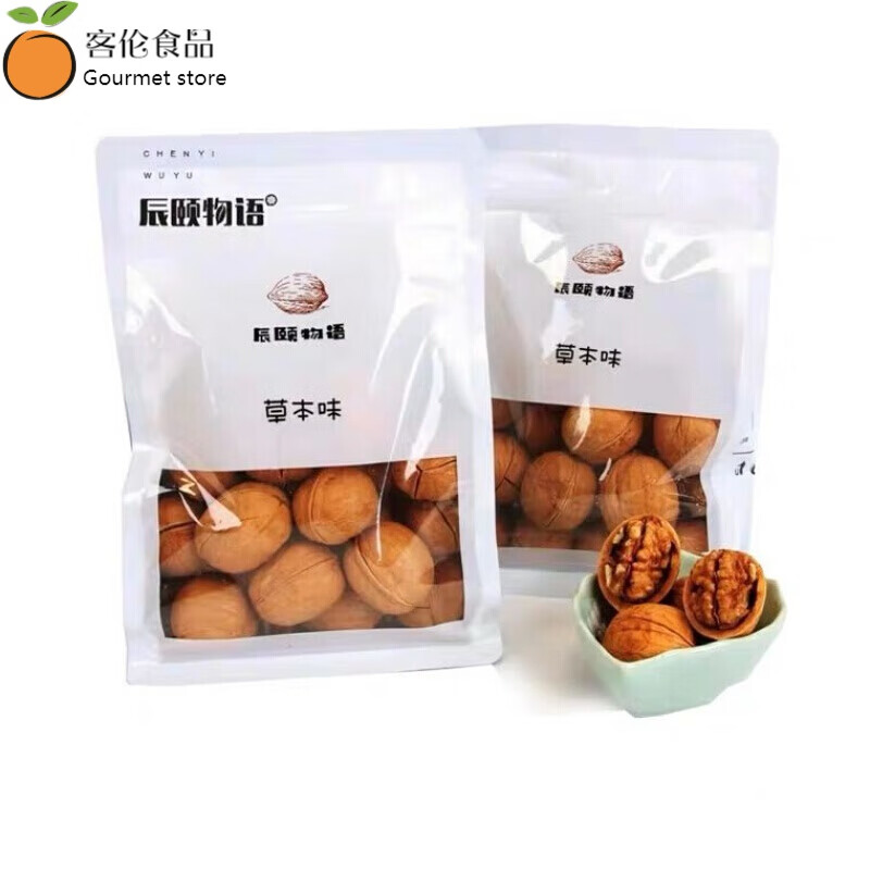 辰颐物语新疆糖炒核桃坚果草本味特产210g*2袋