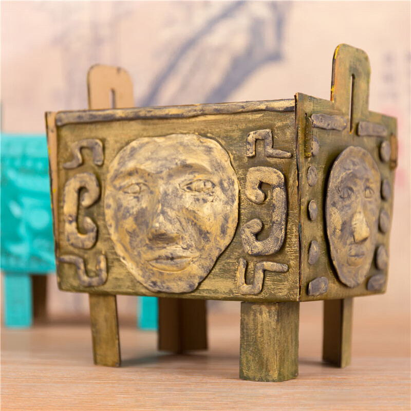 abdt历史文物模型手工制作青铜宝鼎儿童绘画创意美术涂鸦材料包中国风