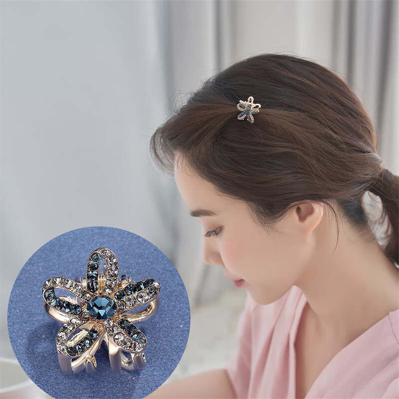 奇美拉(chimera)闪亮水钻小发抓韩国时尚百搭发饰头饰韩版刘海夹小号