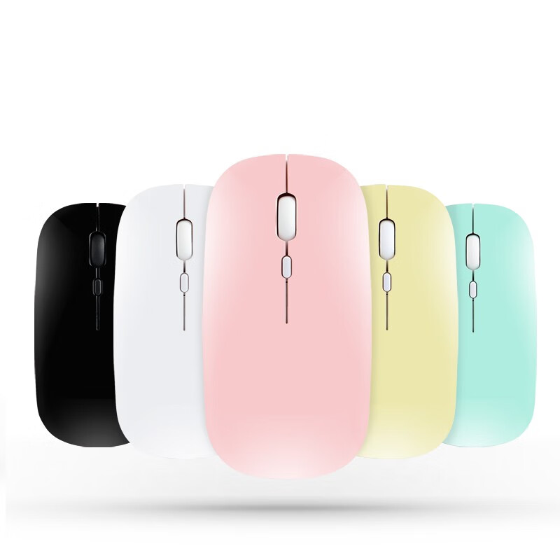 zonyee 充电无线蓝牙双模鼠标苹果iPad华为联想平板安卓蓝牙通用轻巧便携静音家用办公鼠标 黑色(蓝牙+2.4G双模式)