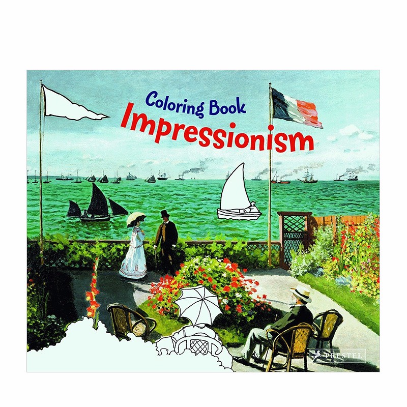 【现货】印象派涂色书coloring book-impressionism 英文原版儿童艺术