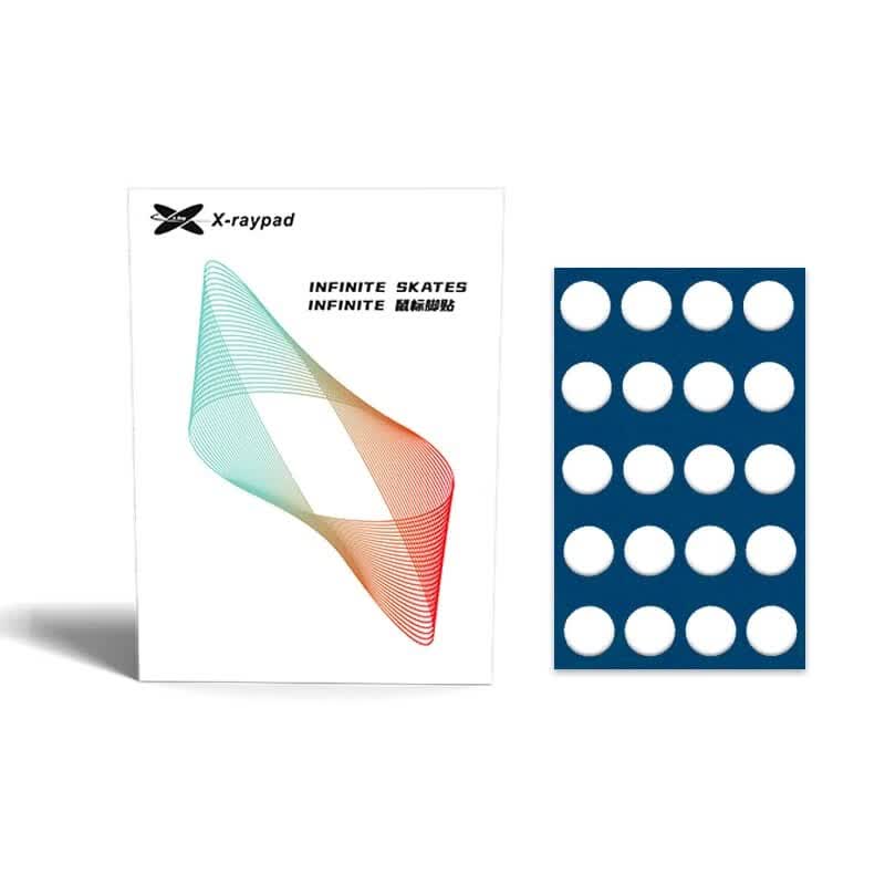 艾可斯锐X-Raypad 鼠标防滑脚贴玉石弧形速度脚贴适用于GPW一二代 毒蝰终极版 Final Pulsar等鼠标 【玉石】通用小圆点6.5-40粒（二副）速度