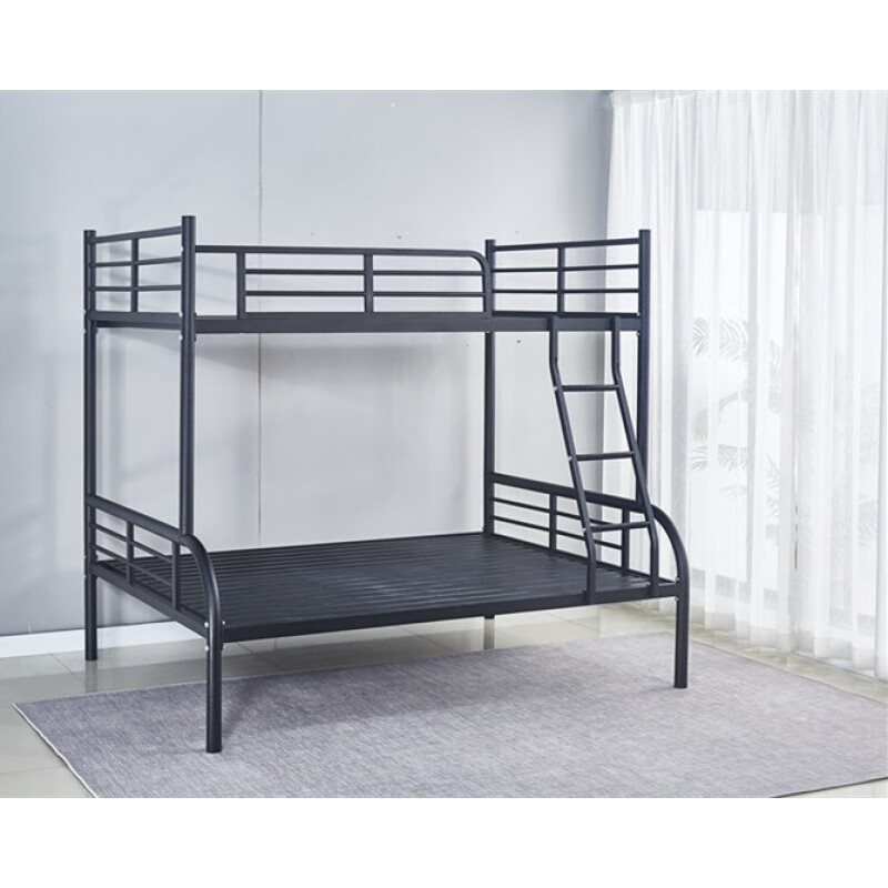 莎庭铁艺双人床铁床上下铺双层床两层小户型高低床铁 上0.9米下1.