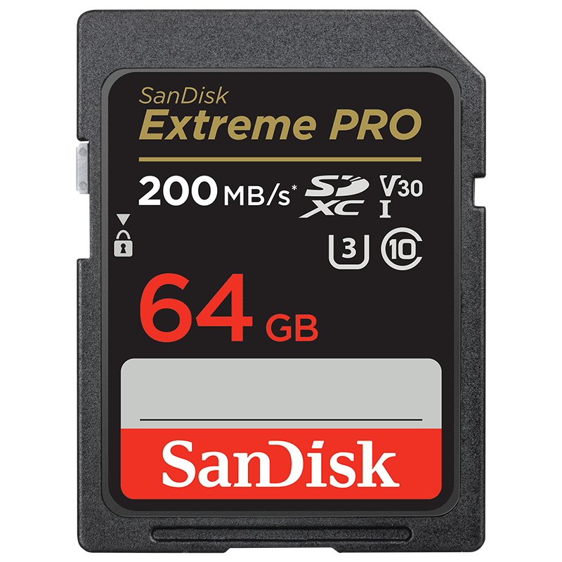 闪迪（SanDisk） 高速存储卡 SD卡 U3 单反微单相机内存卡 兼容连拍和4K视频 64G 200MB13890792899
