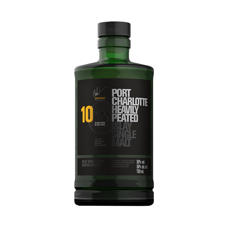 布赫拉迪（Bruichladdich）波夏10年苏格兰单一麦芽威士忌 重泥煤味 进口洋酒 调酒 礼物礼盒 【波夏擢跃10年 700ml*瓶】无盒
