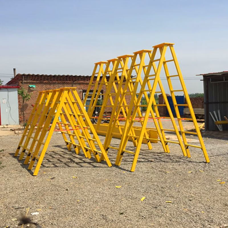 字梯高压绝缘凳电工凳高低凳玻璃钢关节梯升降梯伸缩鱼竿梯 8米伸缩梯