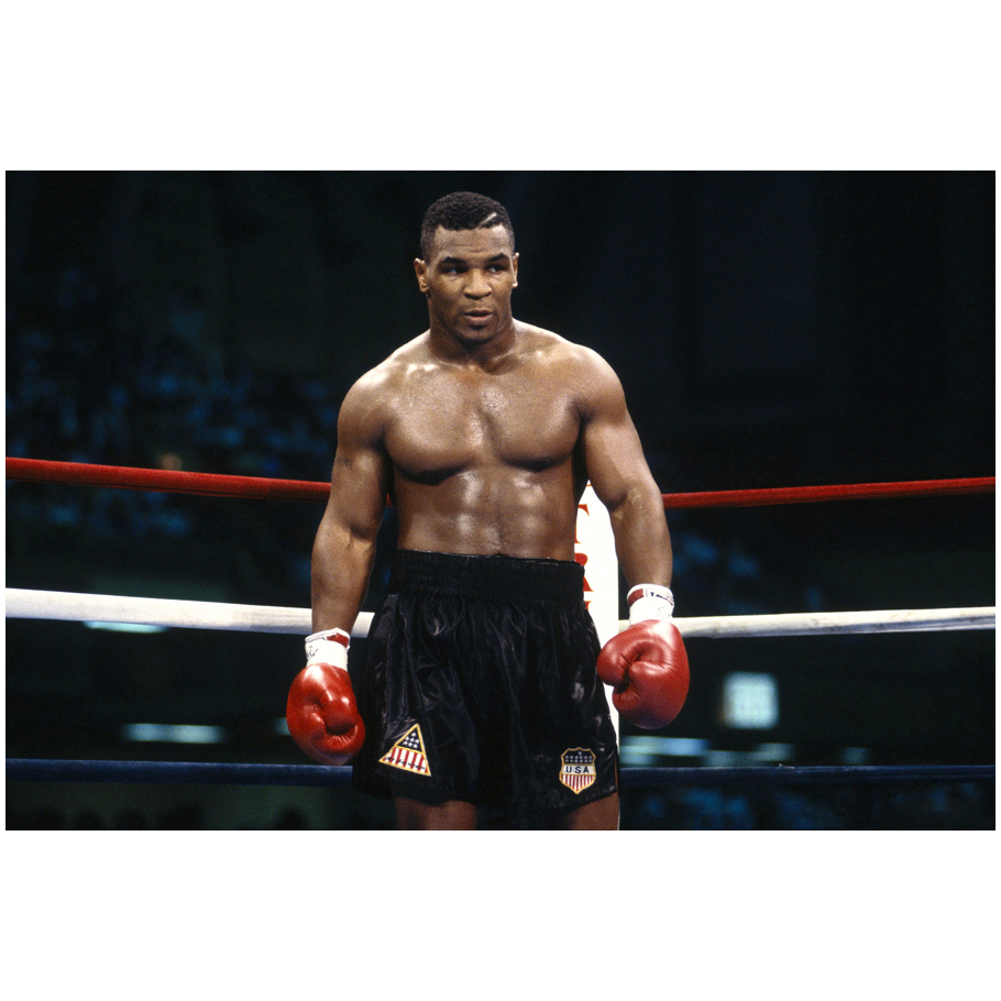 神至健身海报 拳王迈克泰森拳击格斗搏击散打 励志健身运动墙贴sn3729