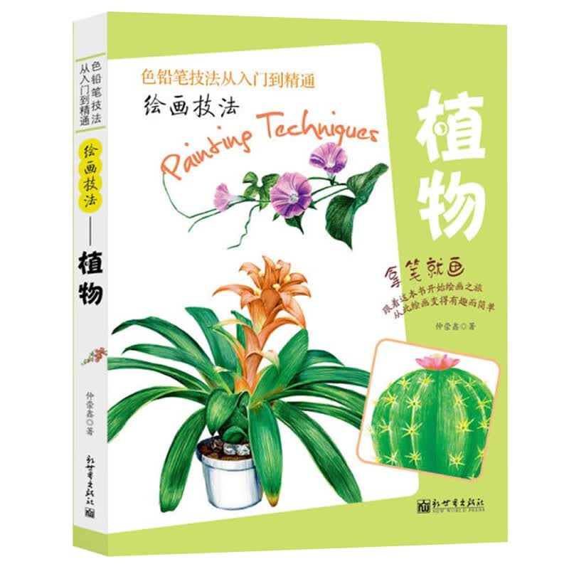 绘画技巧（植物）彩色铅笔绘画从入门到精通 自学彩铅画入门教程书