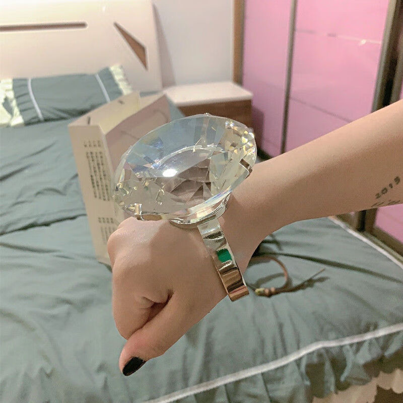 家双誉表白神器创意水晶大钻戒道具超大钻石戒指浪漫生日礼物求婚送