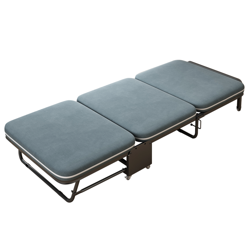 骆驼折叠床单人午休床办公室折叠午睡床医院陪护床躺椅三折床加固 经典款-90CM-深棕里布