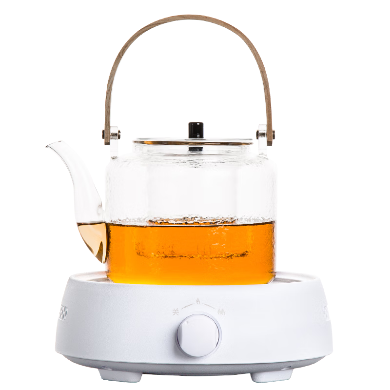 金鑲玉茶具套裝 電陶爐玻璃燒水壺泡茶煮茶器家用全自動圍爐煮茶 雙內膽