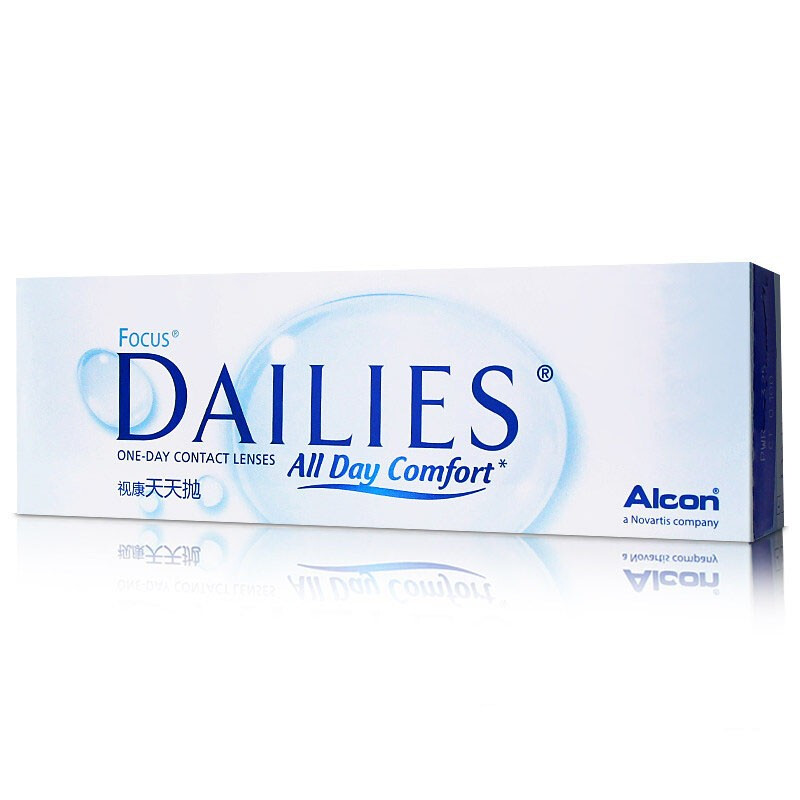 爱尔康 视康 水润天天抛 近视隐形眼镜 日抛30片装 舒适透氧水润透明