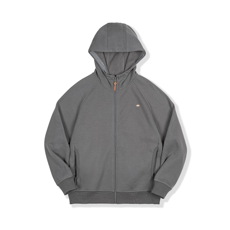 马登工装美式休闲摇粒绒连帽卫衣男春季重磅加绒运动外套男士开衫上衣 深花灰 加绒 【加厚卫衣男/美式高街卫衣/男生卫衣】 M