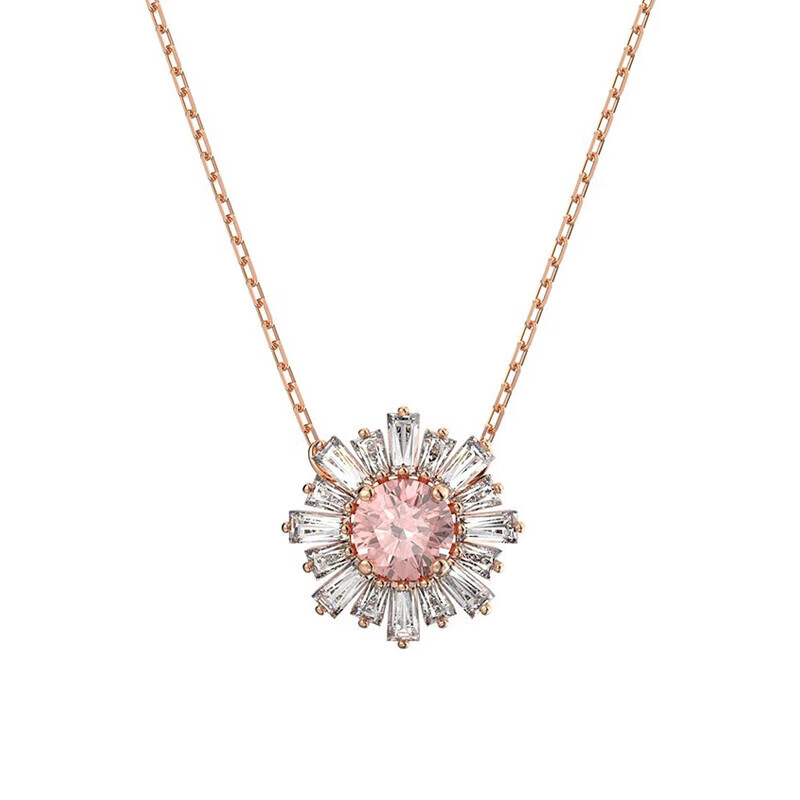 swarovski施华洛世奇 太阳花项链 时尚饰品 情人节礼物 送女友 粉色