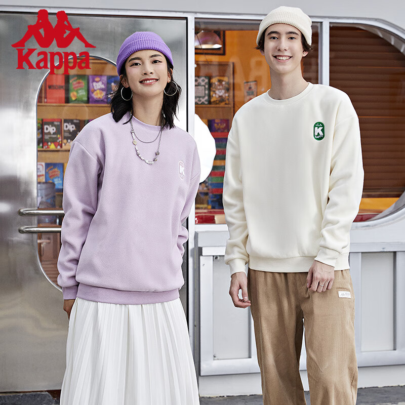 背靠背(kappa)kappa卡帕套头衫新款情侣男女秋季摇粒绒运动卫衣休闲