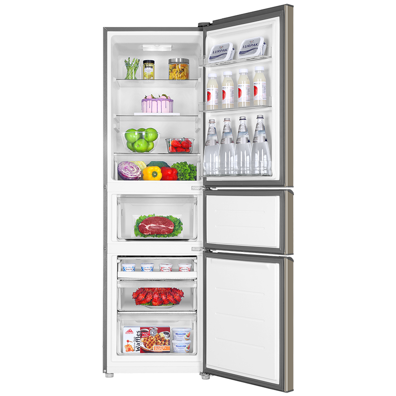 216升三门电冰箱小型家用中门软冷冻节能请问这款是风冷的吗？