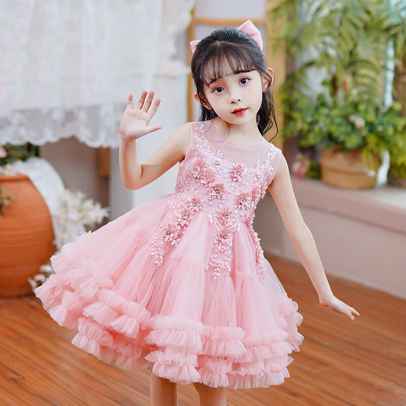 小风车彩虹新款女童tutu公主裙六一儿童节演出服装3-13岁花童装礼服童