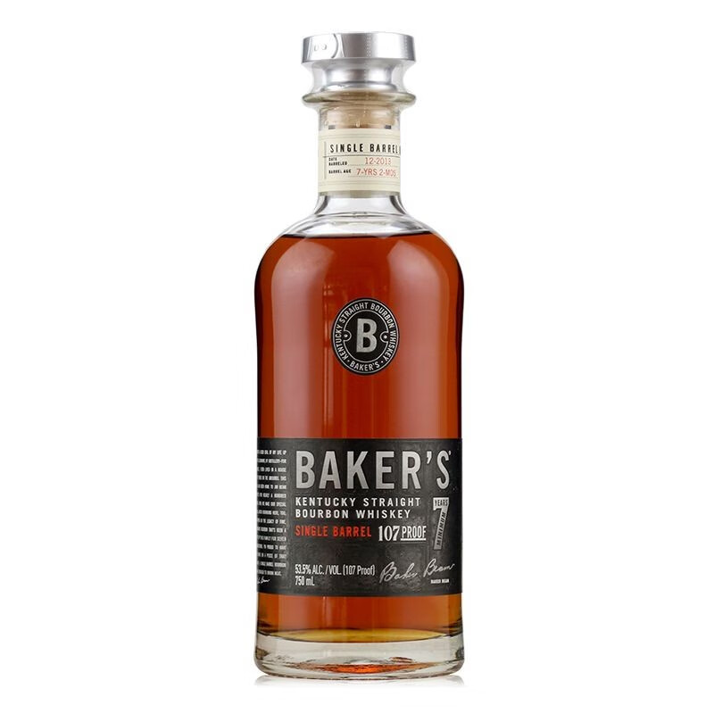 三得利（Suntory）贝克斯小批次7年单桶肯塔基波本威士忌BAKER'S 美国进口洋酒750ml 贝克斯小批次波本