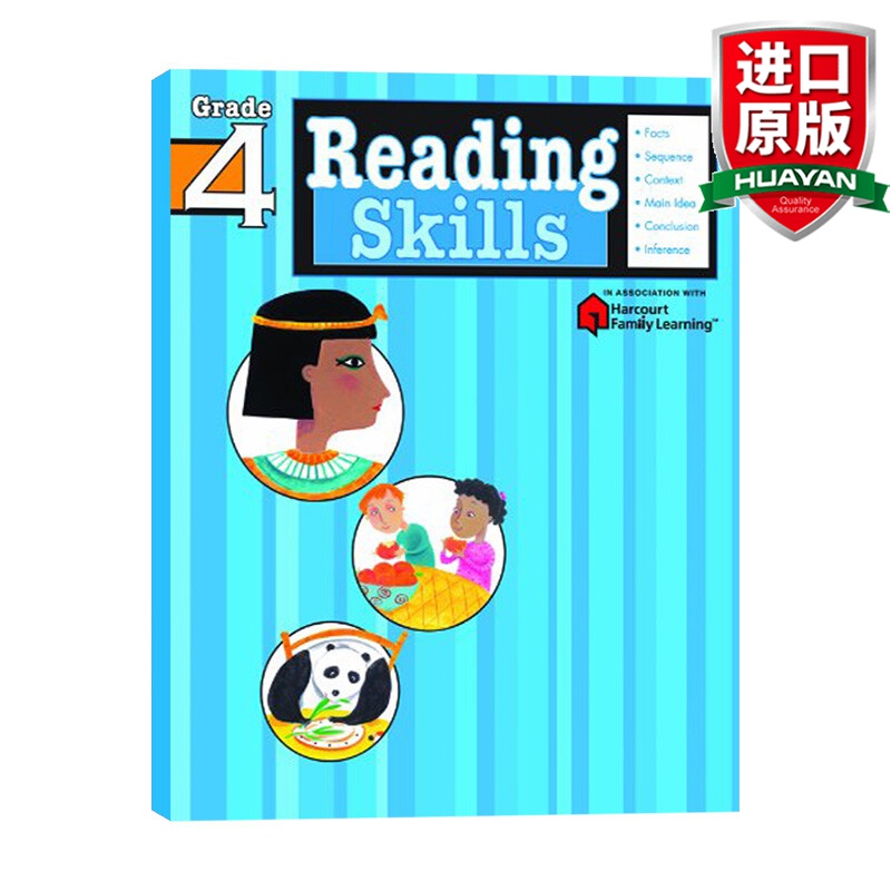 英文原版 阅读技巧4年级 Reading Skills Grade 4 Flash Kids