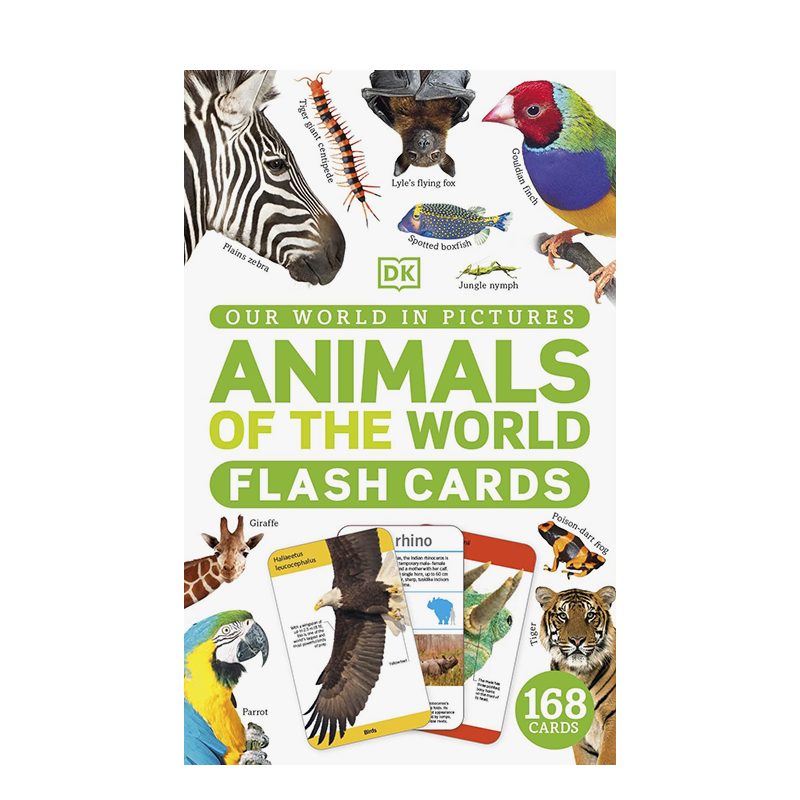 记忆卡片 animals of the world flash cards 科普 知识启蒙 英文原版