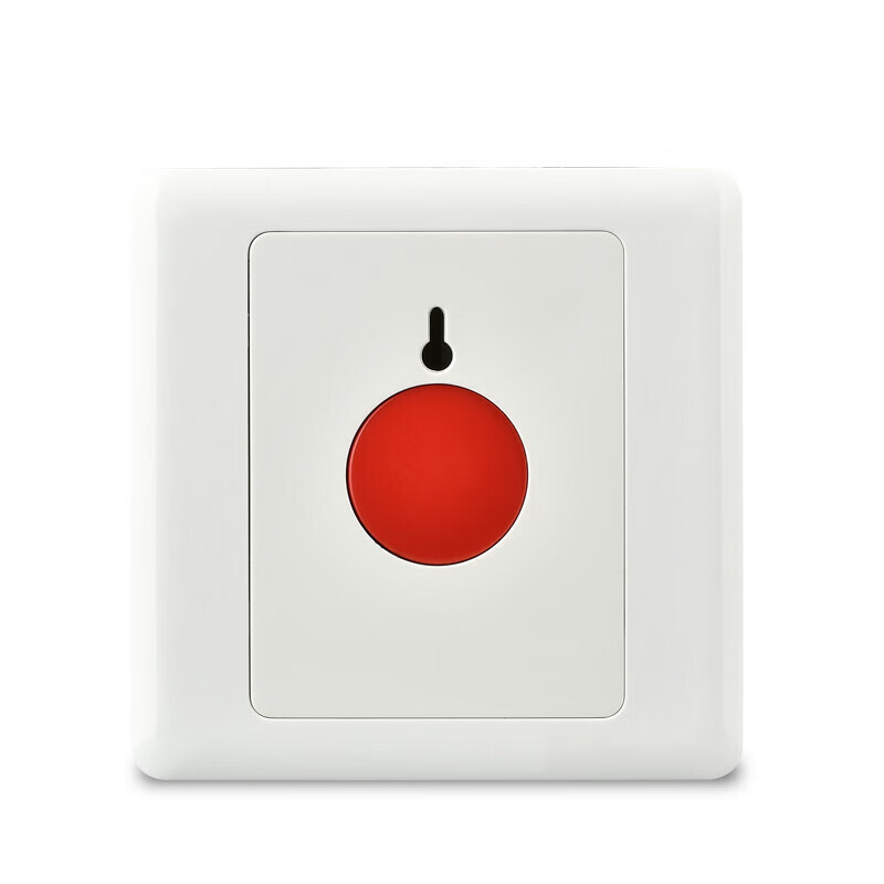 众家悦床头报警开关86型白色紧急呼叫按钮面板家用应急消防手动报警器