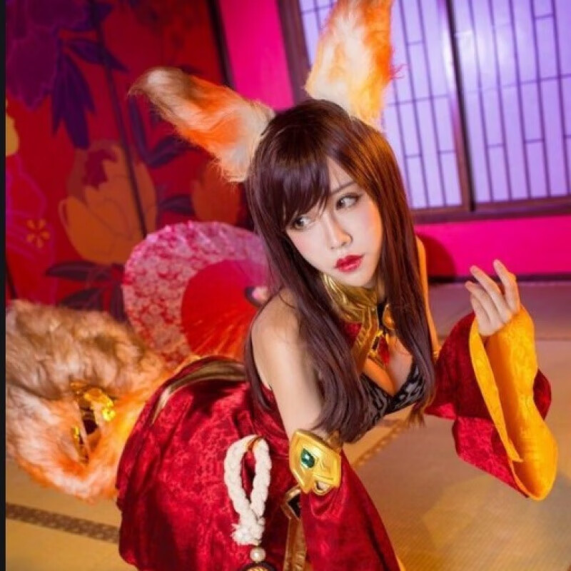妲己cos服 王者荣耀cos服装妖狐cos苏妲己cosplay动漫表演漫展 衣服 s