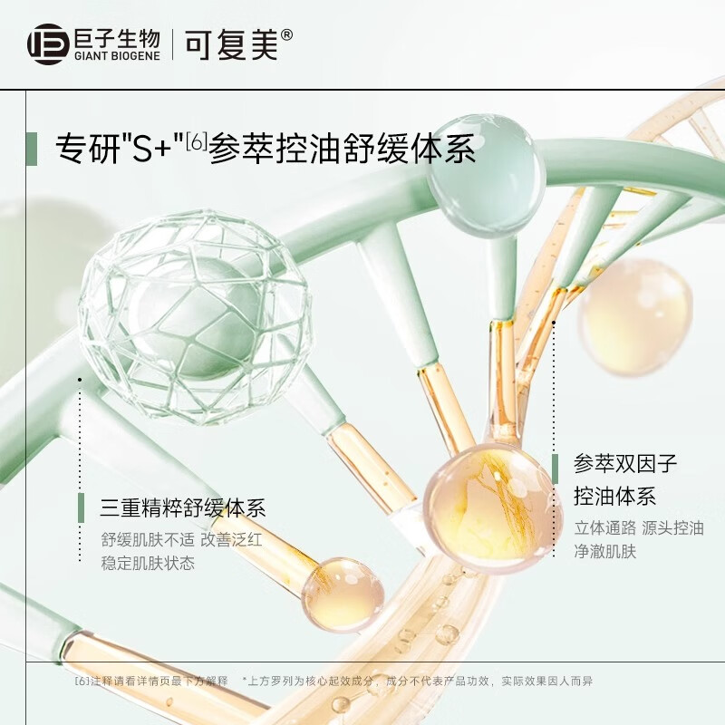 可复美秩序乳稀有人参皂苷致研控油精华乳 保湿舒缓控油 秩序乳14ml