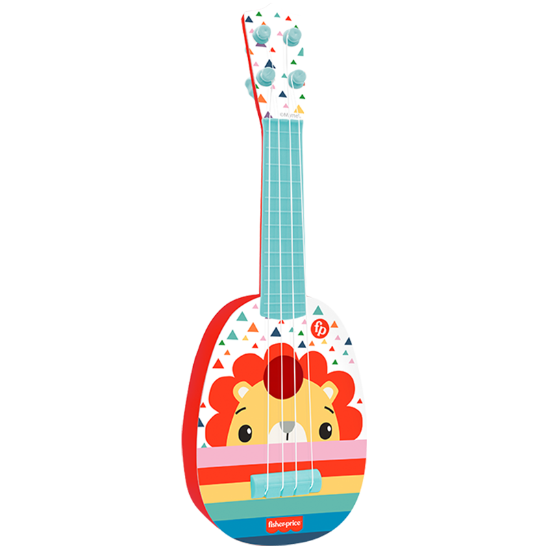 费雪(Fisher-Price)乐器尤克里里 宝宝早教音乐启蒙婴幼儿乐器儿童玩具女男孩狮子GMFP032B情人节礼物女友 30.9元