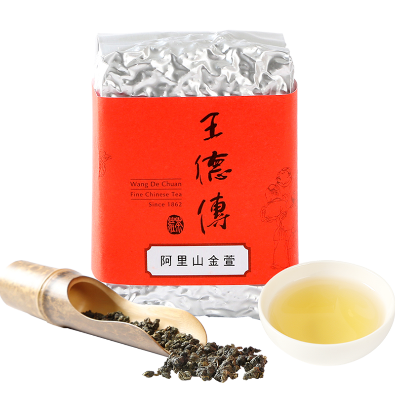 王德传茶庄 WANG DE CHUAN阿里山金萱乌龙茶 台湾原装进口 高山茶台茶12号 150g*1袋