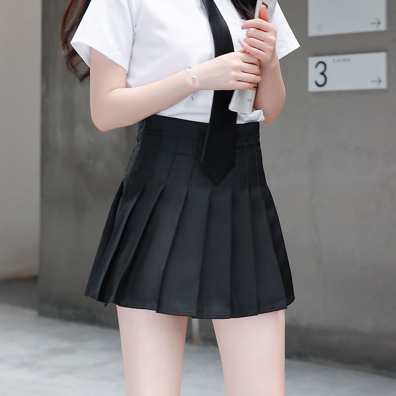 小超短裙半身裙女装性感裙子西装料百褶裙a字高腰半身裙小裙字jk裙
