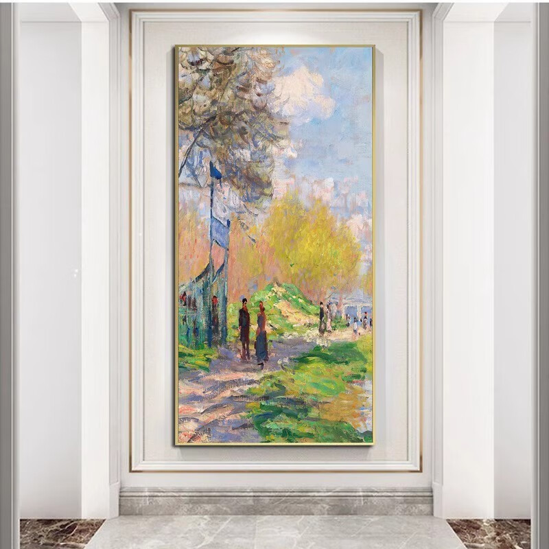 塞纳河畔的春天 80*160cm水晶膜铝合金金框