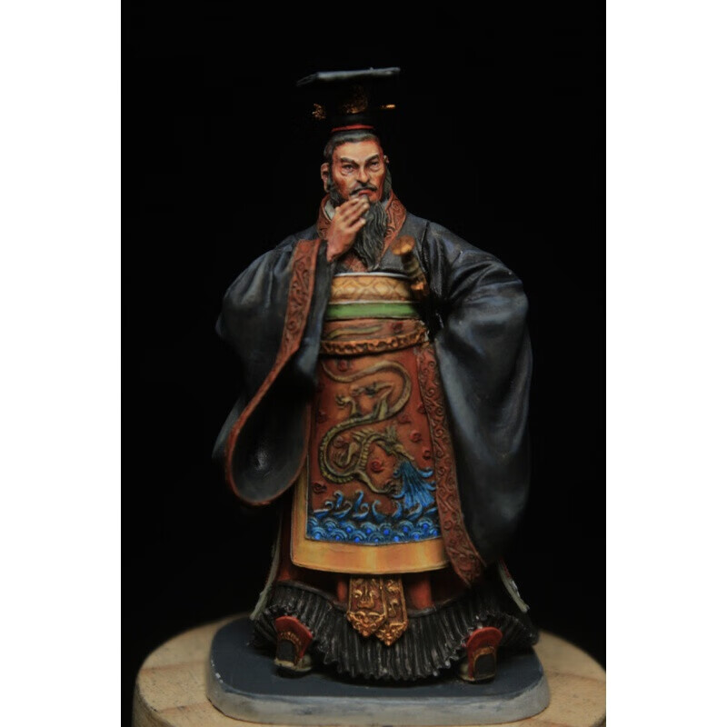 好沐音(haomuyin)中国古代兵人130 60mm 锡金属模型 秦国 秦朝 皇帝