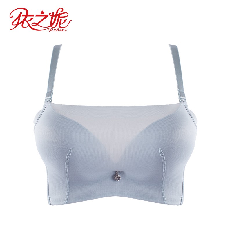 依之妮摩登无钢圈抹胸中厚杯3排扣文胸夏季防走光女内衣m1310a8a6