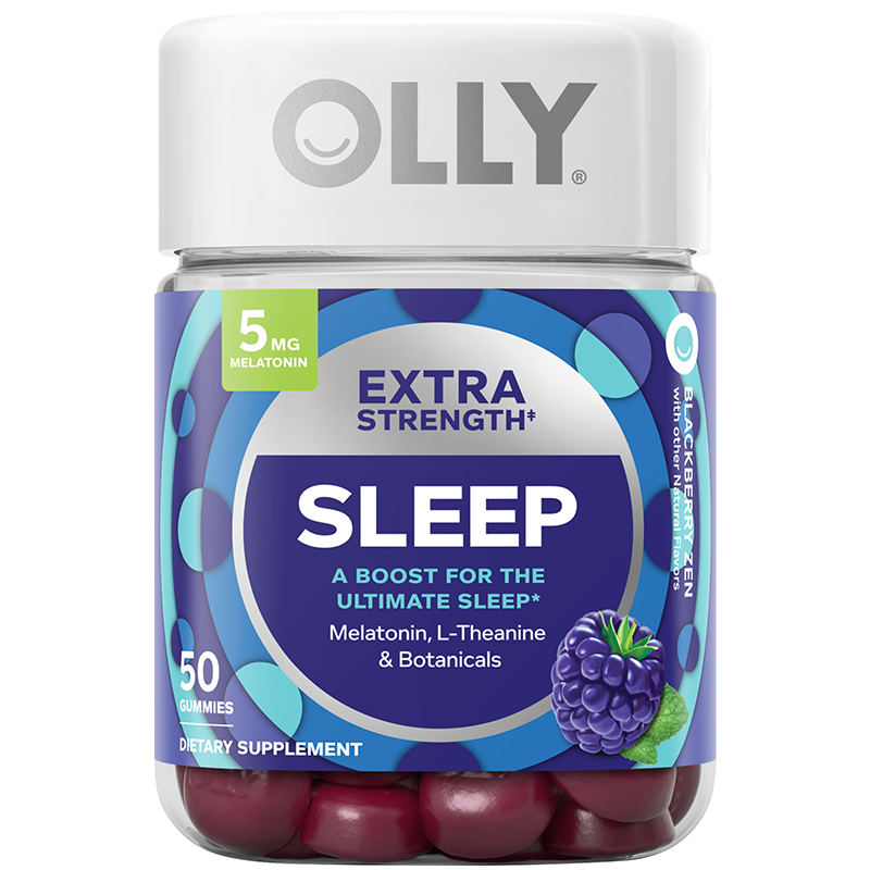 OLLY褪黑素軟糖5mg50粒sleepwell退黑素成人失眠倒時差改善睡眠 熬夜