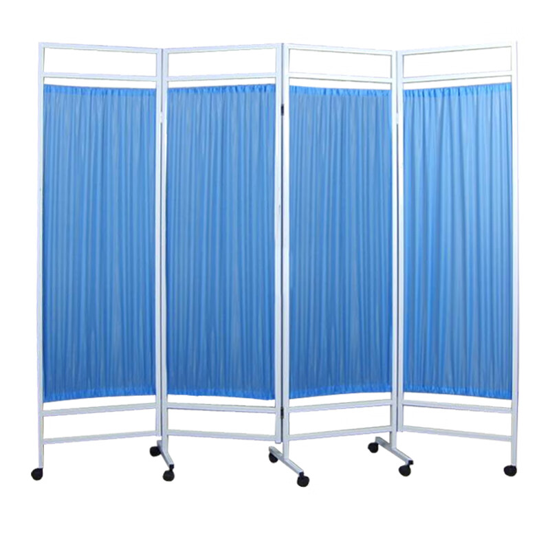 折叠移动带轮美容院医疗诊所卫生按摩屏风帘 白色 一扇价格(3扇起拍)