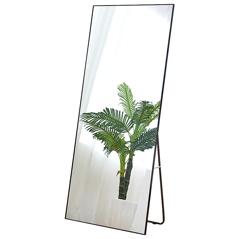 穿衣镜 全身镜 镜子全身 穿衣镜落地镜 镜子贴墙 服装店试衣镜全身穿衣镜卧室少女网红ins风镜子 高清防爆30*120曜岩黑挂【顺丰速运】