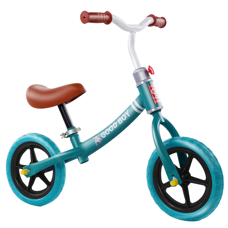米迪象儿童平衡车无脚踏1.5-6岁小孩滑步车高碳钢宝宝学步发泡轮滑行车滑步车12寸无脚踏自行车 绿色 55元（包邮）