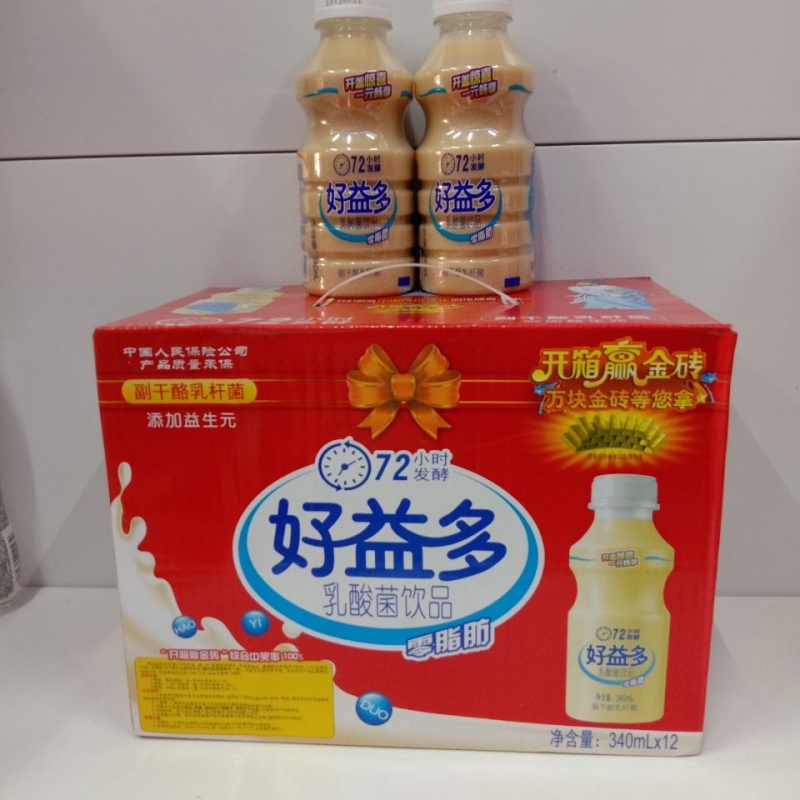 好益多乳酸菌 340ml*12瓶 好益多乳酸菌饮品72小时发酵添加益生元