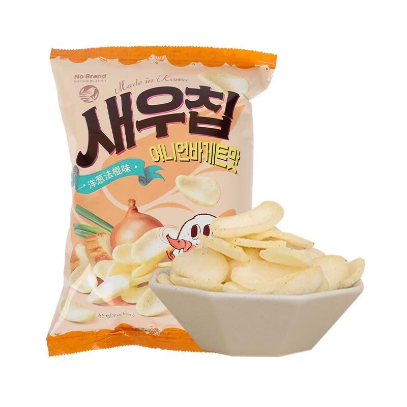 no brand诺倍得韩国进口洋葱法棍味芥末味虾片零食休闲食品小吃办公室