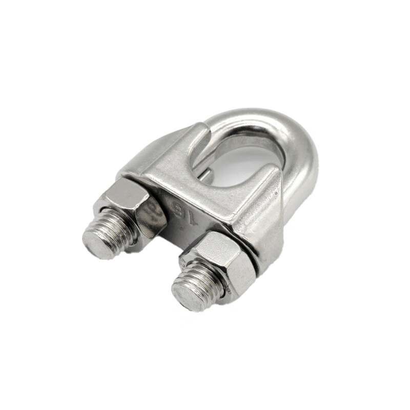 奈鑫 304不锈钢钢丝绳夹头 不锈钢卡头绳扣轧头钢丝夹 m4